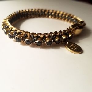 Henri Bendel NY Black & Gold Chain Link Bracelet